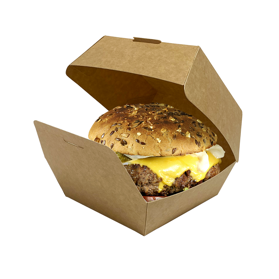 Simply Kraft Standard Clam Shell Burger Box