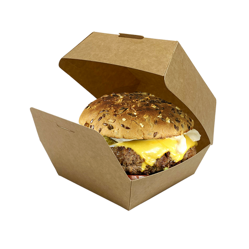 Simply Kraft Standard Clam Shell Burger Box