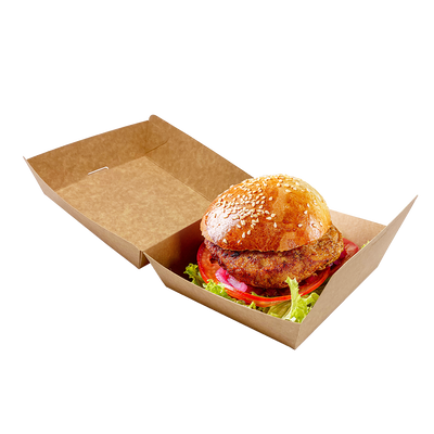 Simply Kraft Large Clam Shell Burger Box