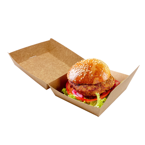 Simply Kraft Large Clam Shell Burger Box