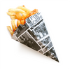 Retro Newsprint Fish & Chips Cone