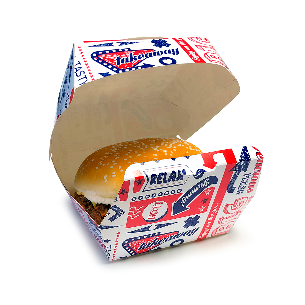 Fresco Standard Clam Shell Burger Box