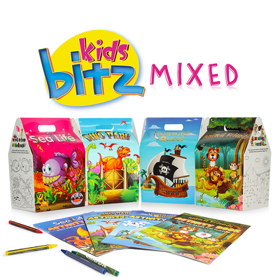 Mixed Meal Kit Collection with Activity Books & Crayons